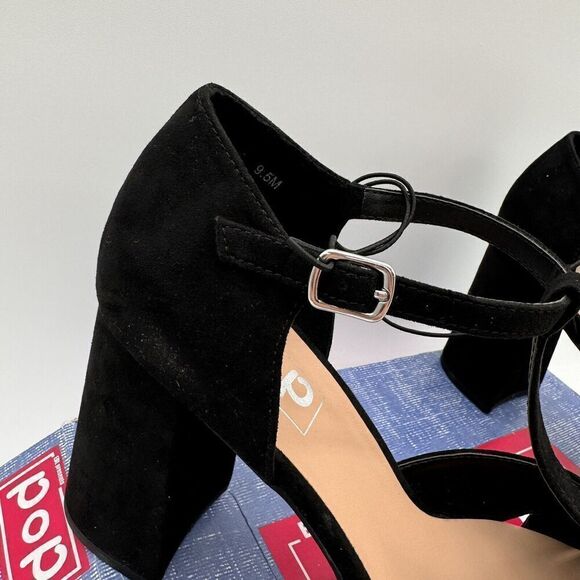Pop Westerly Platform Block‎ Heel Maryjane New Size 9.5 Black Y2K Strappy - Picture 5 of 11
